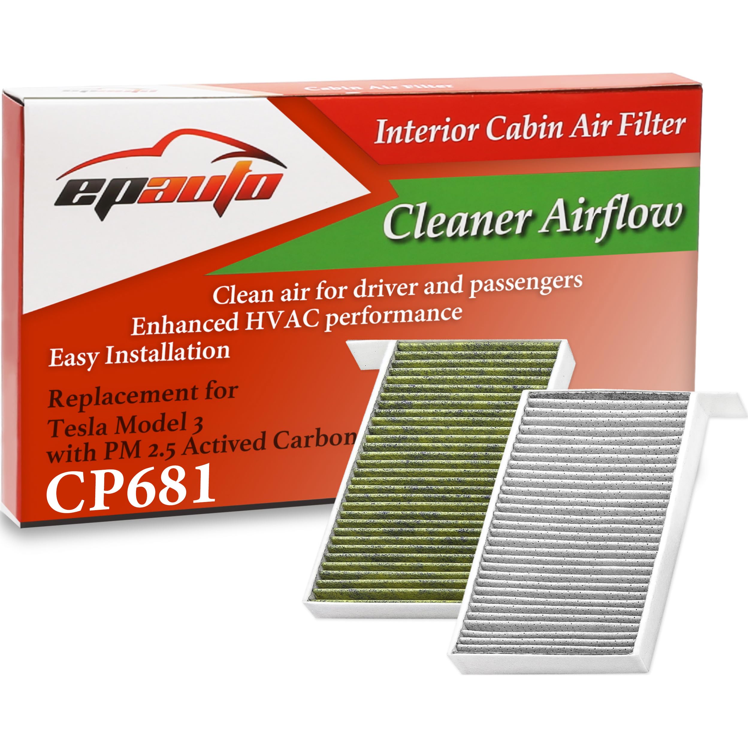 EPAuto CP681 (1107681-00-A) Premium HVAC Cabin Air Filter